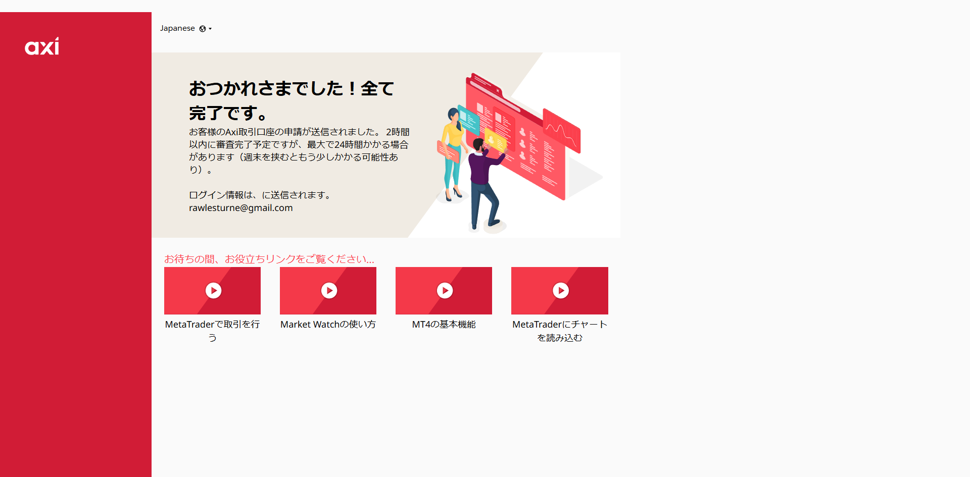 Axi(アクシ)の新規口座開設手順